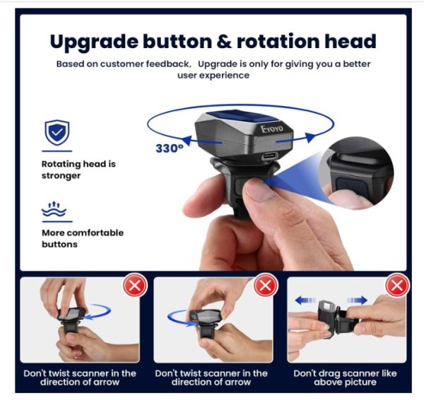 Eyoyo EY-030 Barcode Ring Scanner 1D 2D QR - Image 2