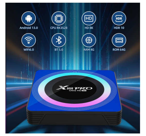 TV Box Android 13 4GB RAM 64GB ROM Dual Band Quad Core RK3528 - Image 4