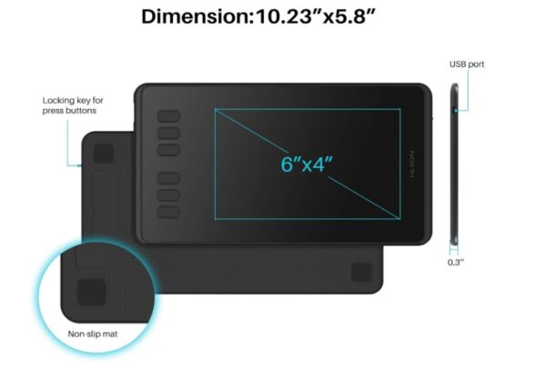 Huion Inspiroy Pen Tablet H640P - Image 6