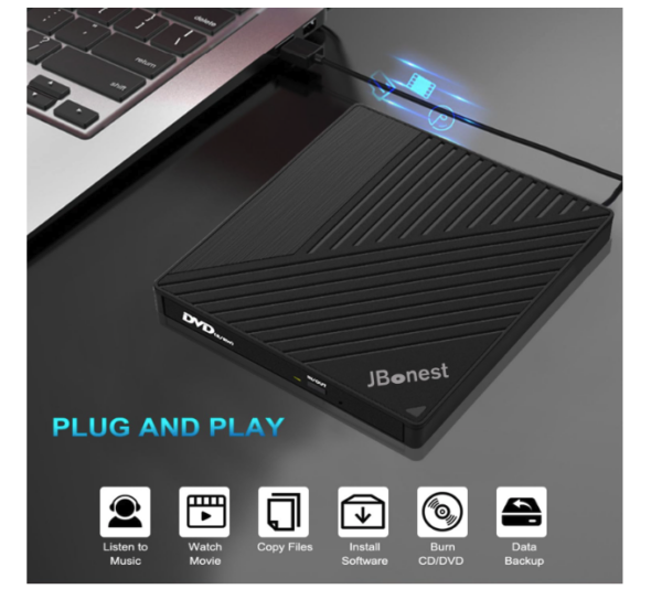 JBonest External DVD Drive with USB adapter - Image 4