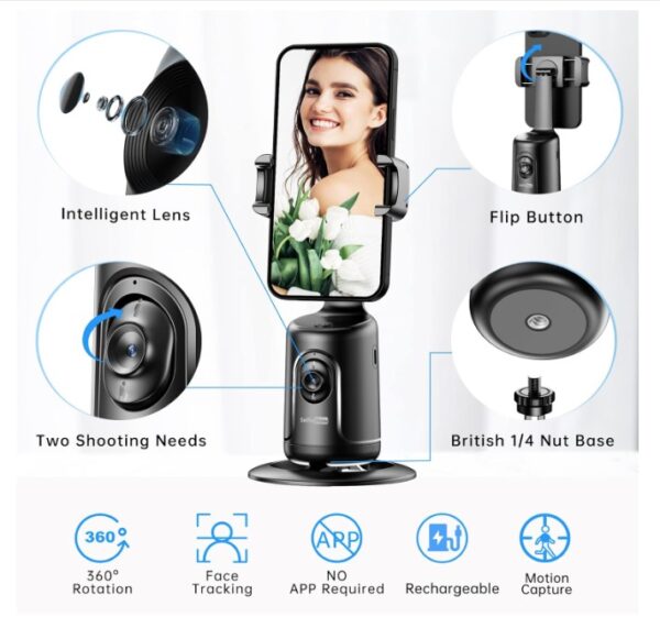 Selfie Show Auto Face Tracking Tripod - Image 3