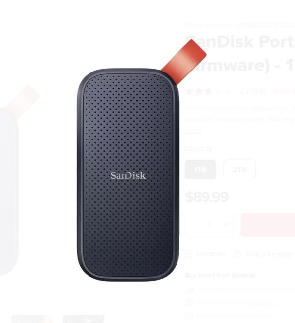 Sandisk Portable SSD 1TB