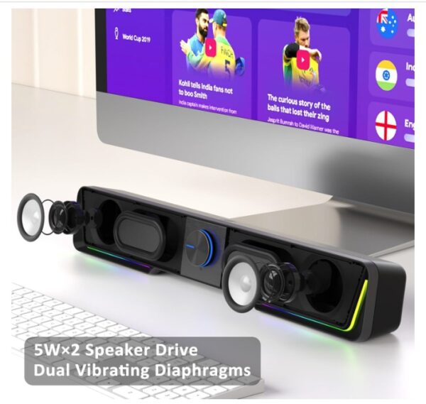 Jeecoo A40 USB Computer Speaker RGB - Image 5