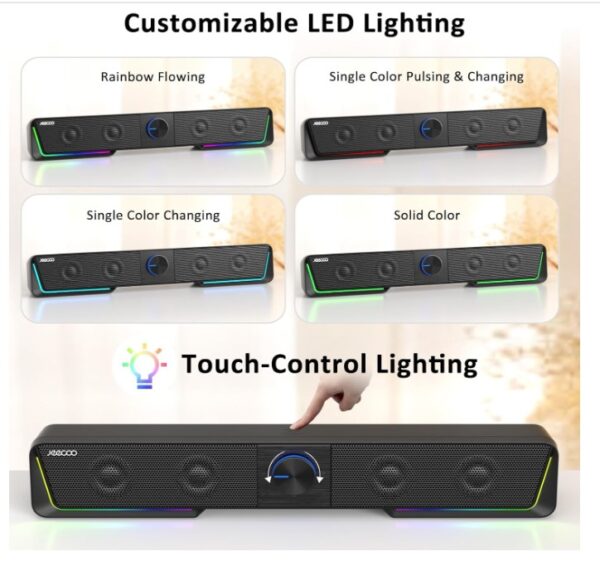 Jeecoo A40 USB Computer Speaker RGB - Image 4