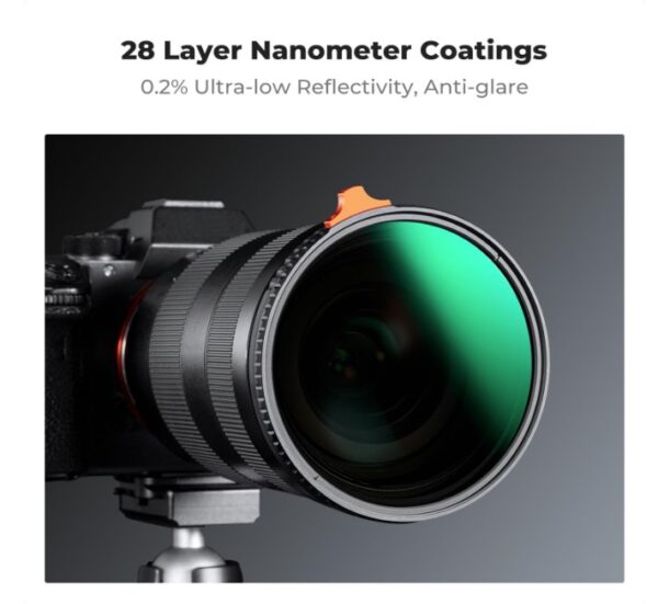 K&F Concept Nano X Series Filter Variable ND2-400 MRC 72mm - Image 3