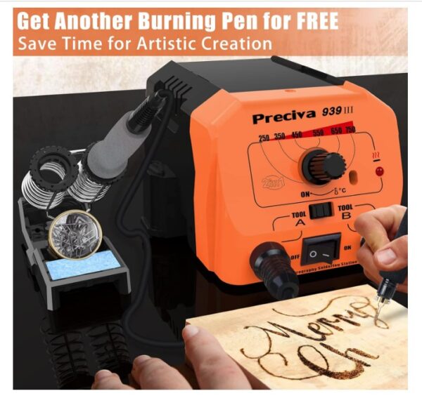 Pyrographic Soldering Station Preciva 939 - Image 5