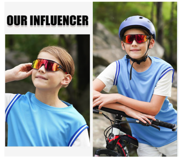 DUCO Kids Sunglasses Youth Baseball TR90 UV400 - Image 5
