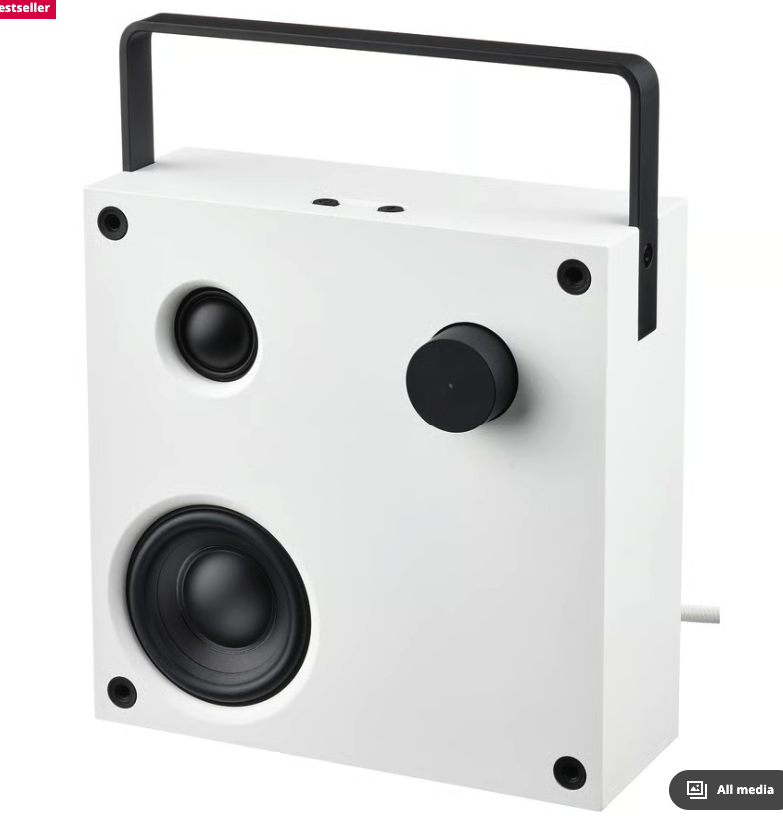 Ikea Vappeby Bluetooth Speaker WHITE gen3